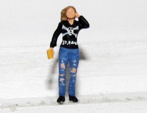 Jeannettes Figur im Miniatur-Millerntor
