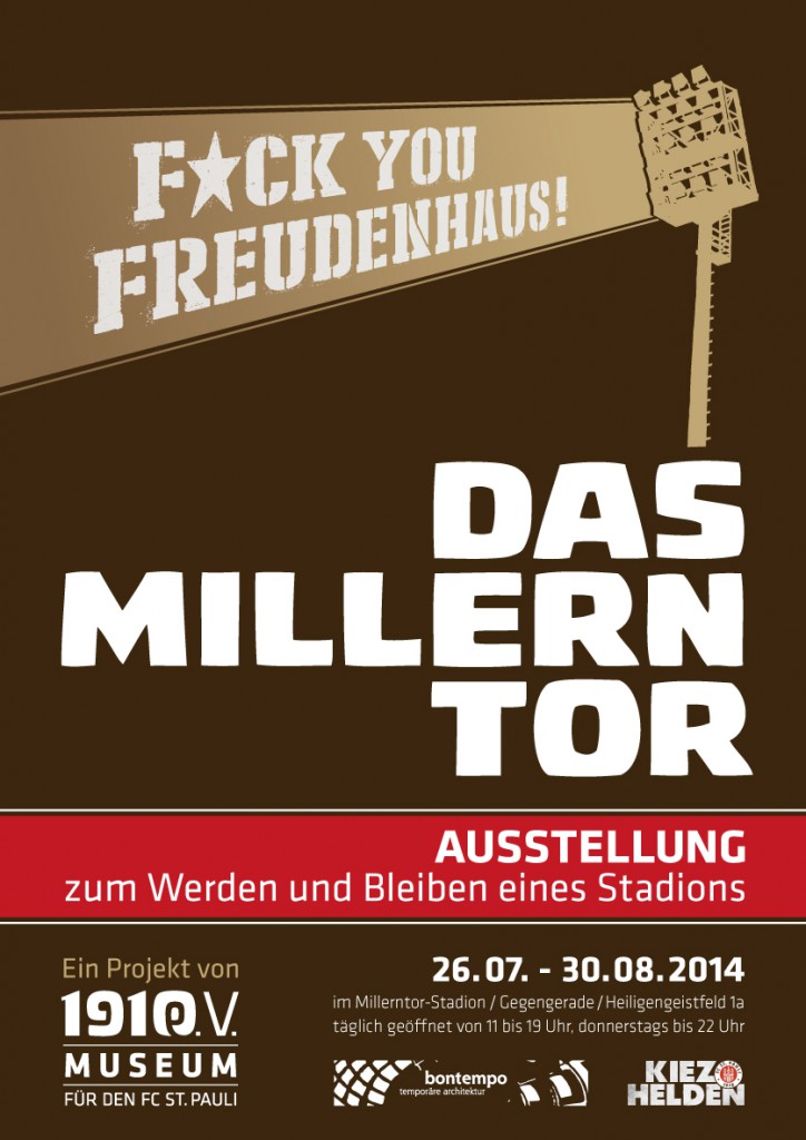 Das Plakat zur Millerntor-Ausstellung. Gestaltung: DJ DSL